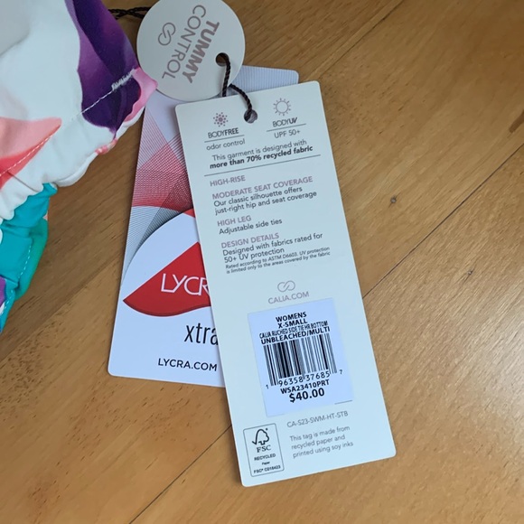 Calia Carrie Underwood Swim Collection High Rise Bottoms Ruched Sides NWT sz XS - Picture 5 of 7